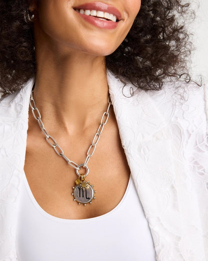 Chico's Discount | Silvertone Charm Link Necklace