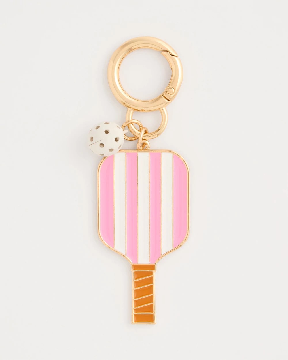Chico's Great Value | Pink Enamel Pickleball Bag Charm