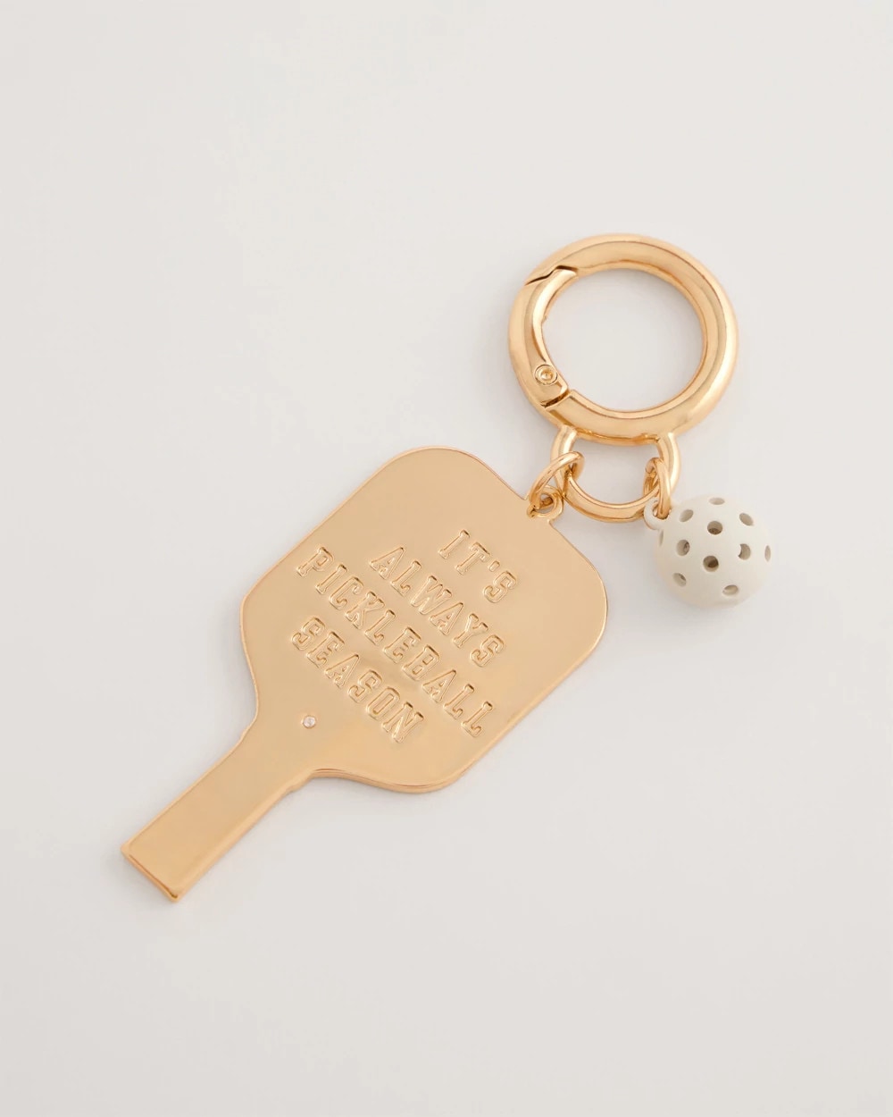 Chico's Great Value | Pink Enamel Pickleball Bag Charm