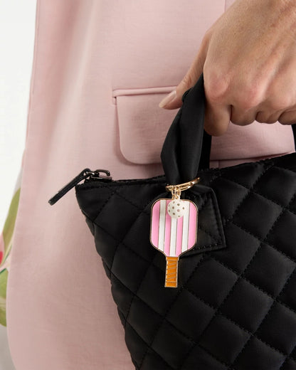 Chico's Great Value | Pink Enamel Pickleball Bag Charm