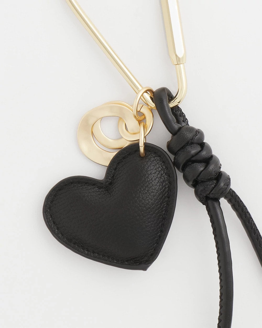 Chico's New | Faux Leather Heart Bag Charm