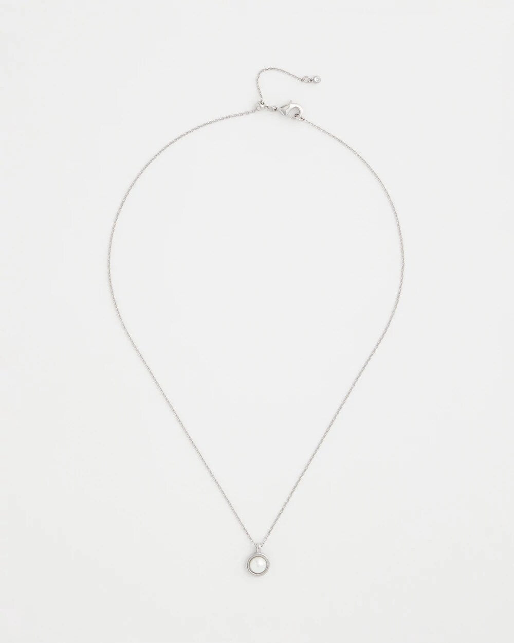 Chico's Latest | Silver Pearl Single Strand Necklace