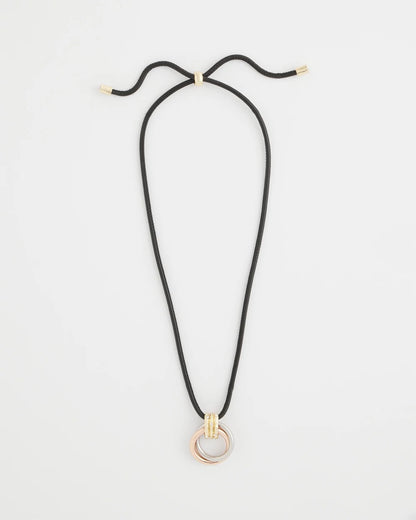 Chico's Top Pick | Adjustable Tri-Tone Pendant Necklace
