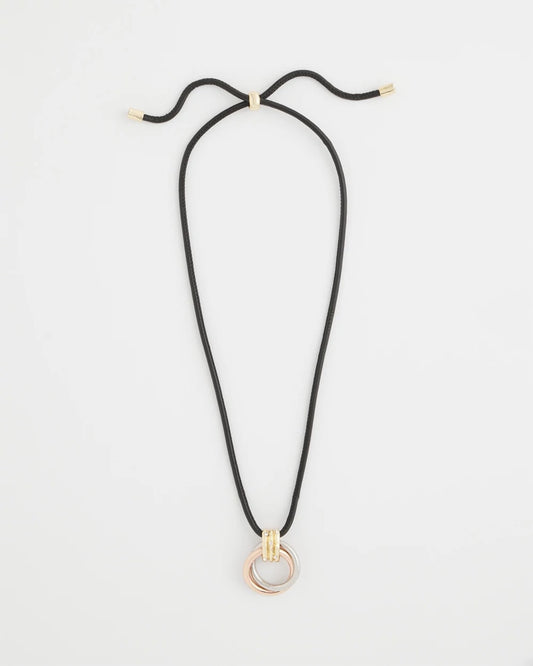 Chico's Top Pick | Adjustable Tri-Tone Pendant Necklace