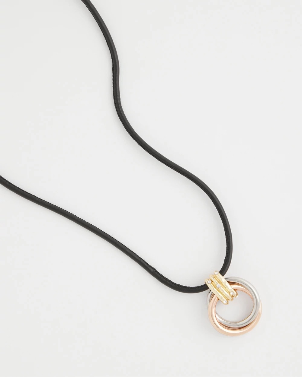 Chico's Top Pick | Adjustable Tri-Tone Pendant Necklace