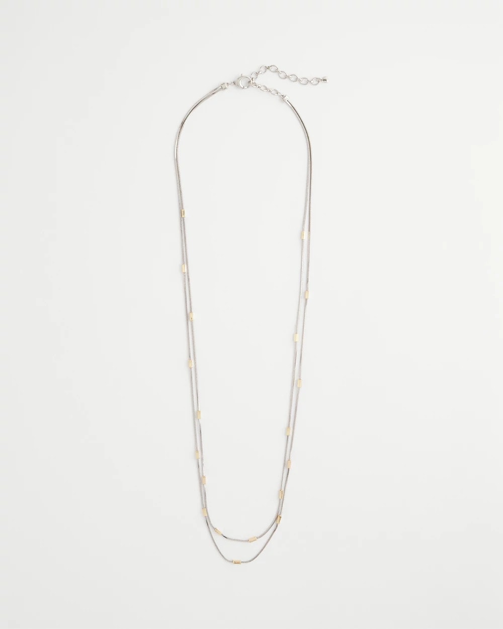 Chico's Deals | Mixed Metal Double Strand Necklace