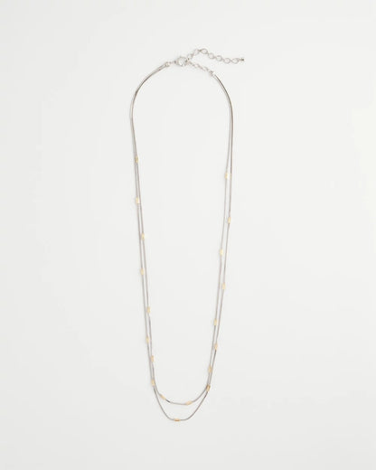 Chico's Deals | Mixed Metal Double Strand Necklace