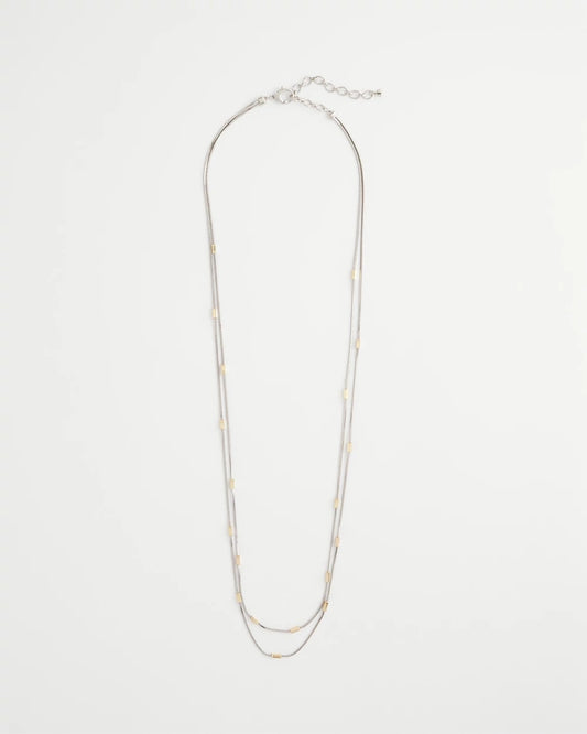 Chico's Deals | Mixed Metal Double Strand Necklace