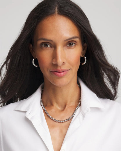 Chico's Trending | Silvertone Beaded Necklace