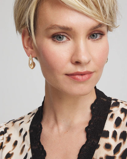 Chico's Special Offer | Gold Puff Hoop Earrings