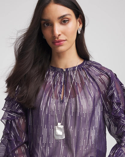 Chico's Top Pick | Adjustable Square Pendant Necklace