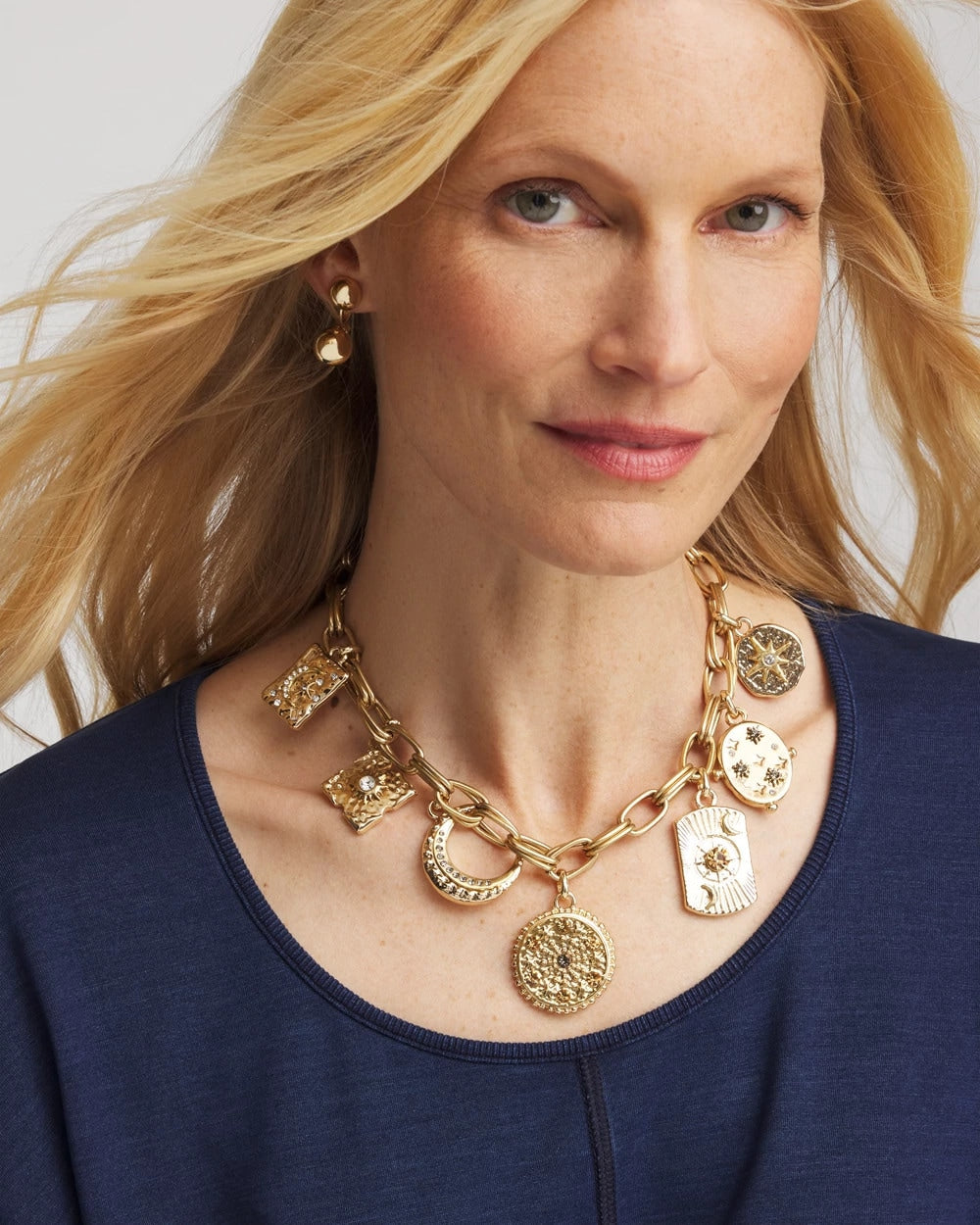 Chico's Discount | Gold Celestial Charm Necklace