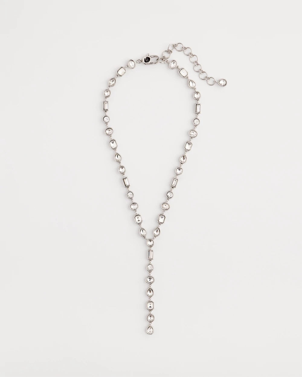 Chico's Recommended | Bezel Set Silvertone Y-Necklace