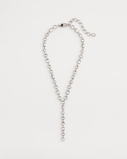 Chico's Recommended | Bezel Set Silvertone Y-Necklace