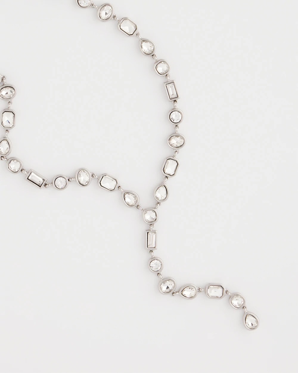 Chico's Recommended | Bezel Set Silvertone Y-Necklace