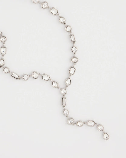 Chico's Recommended | Bezel Set Silvertone Y-Necklace