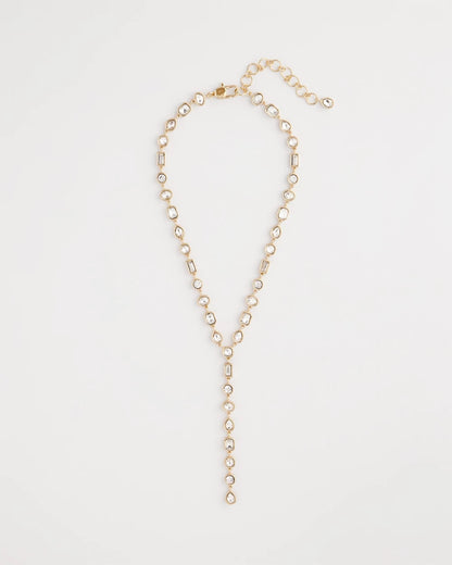 Chico's Deals | Bezel Set Goldtone Y-Necklace