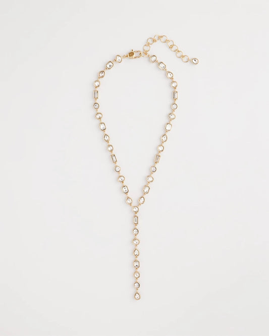 Chico's Deals | Bezel Set Goldtone Y-Necklace