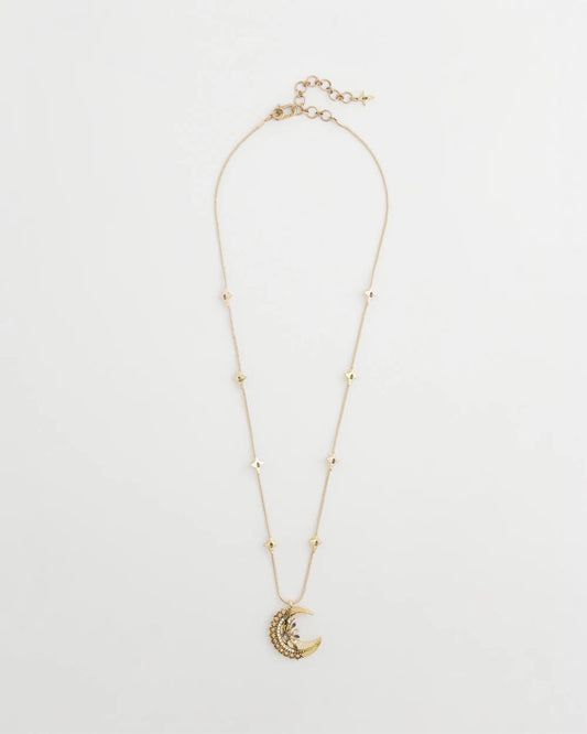 Chico's Exclusive | Gold Moon Pendant Necklace
