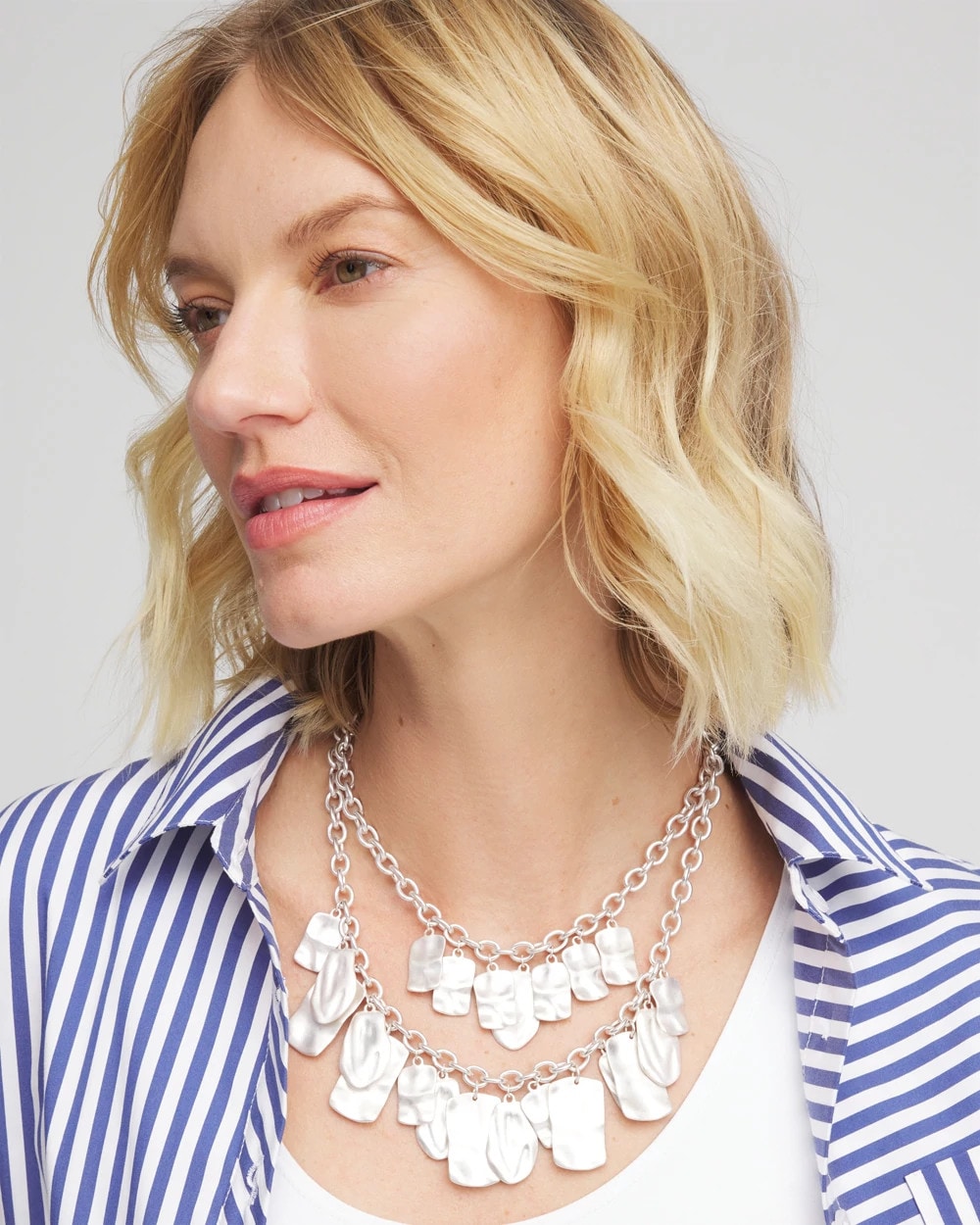 Chico's Everyday | Double Square Charm Pendant Necklace