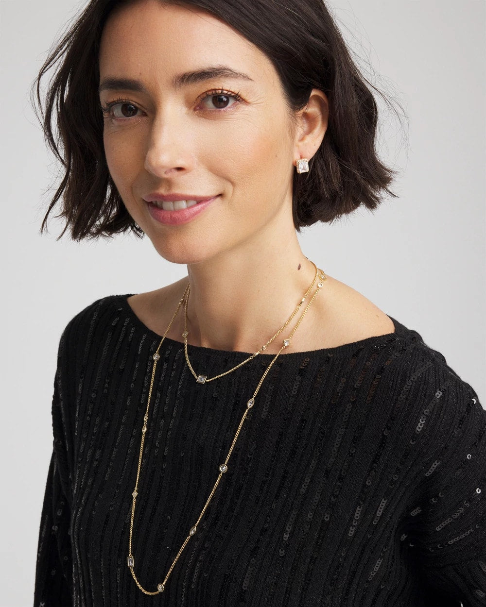 Chico's Featured | Fine Crystal Long Chain Necklace