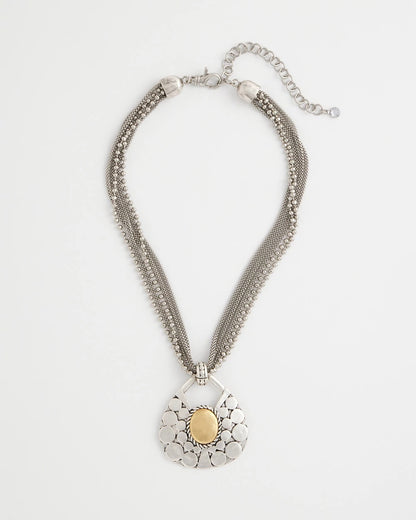 Chico's Signature | Island Metal Pendant Necklace