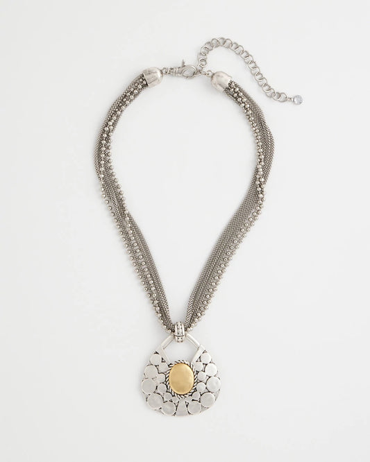 Chico's Signature | Island Metal Pendant Necklace