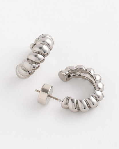 Chico's Featured | No Droop® Silvertone Twisted Hoop Earrings