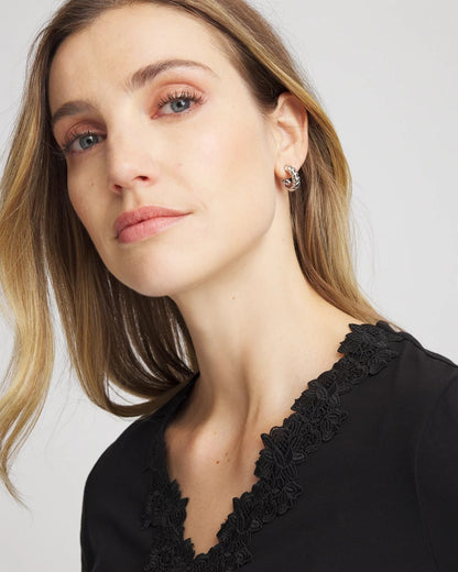 Chico's Featured | No Droop® Silvertone Twisted Hoop Earrings