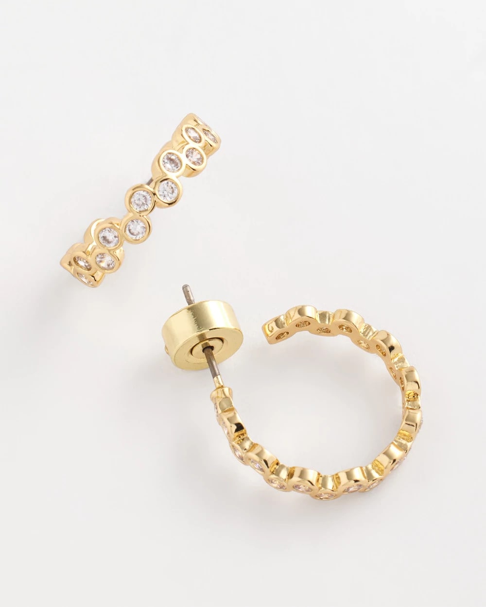 Chico's Best Seller | Goldtone Cubic Zirconia Hoop Earrings