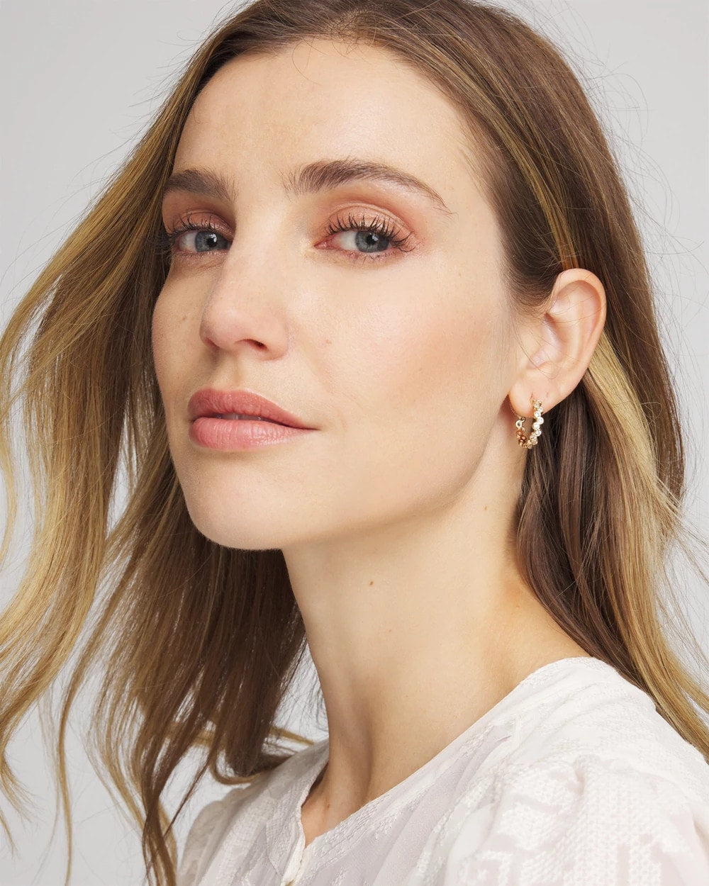 Chico's Best Seller | Goldtone Cubic Zirconia Hoop Earrings
