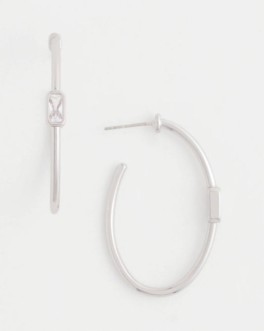 Chico's Premium | Silver Oval Hoop Earrings