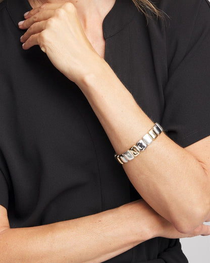 Chico's Trending | Mixed-Metal Matte Square Stretch Bracelet