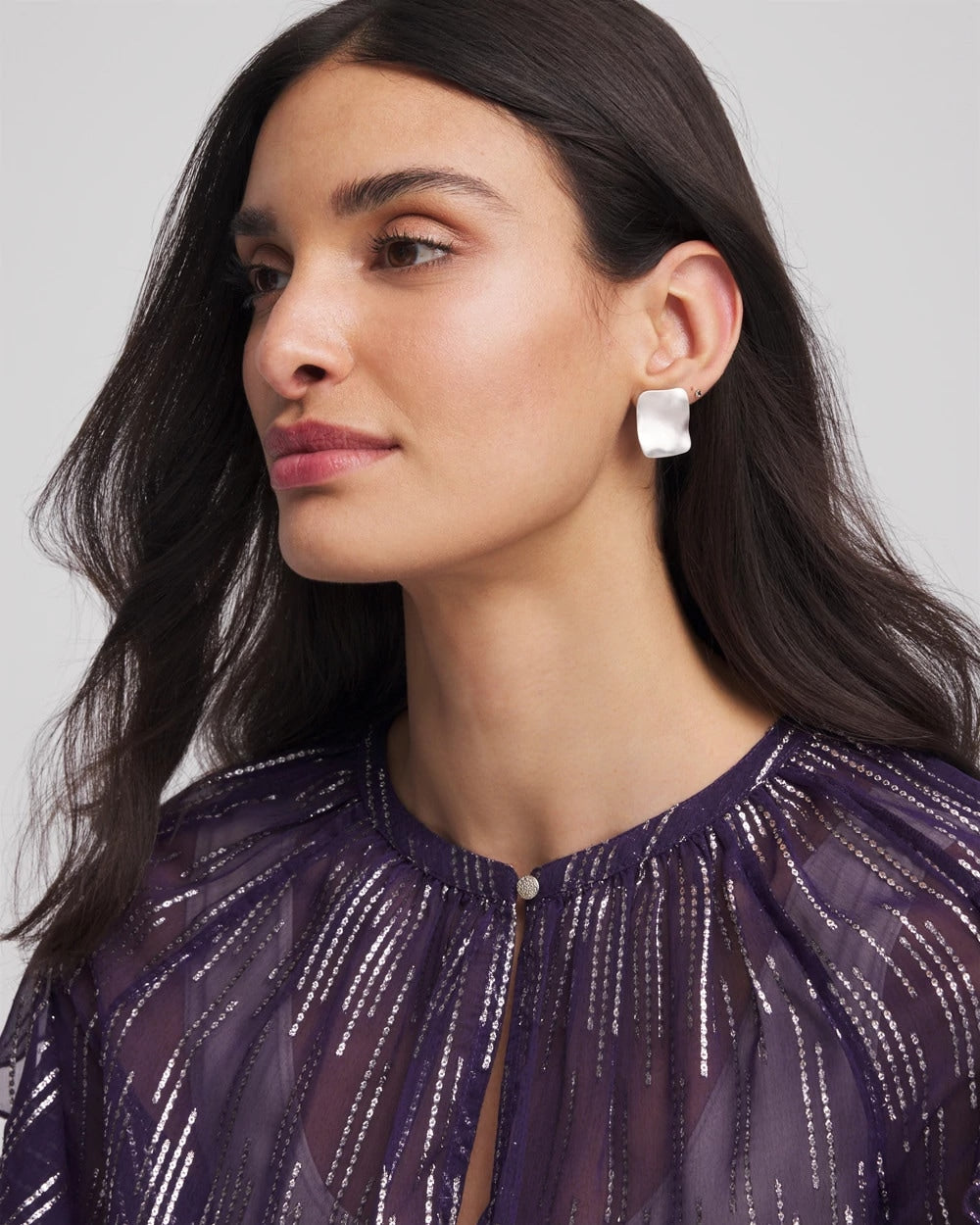 Chico's Signature | Square Oversized Stud Earrings