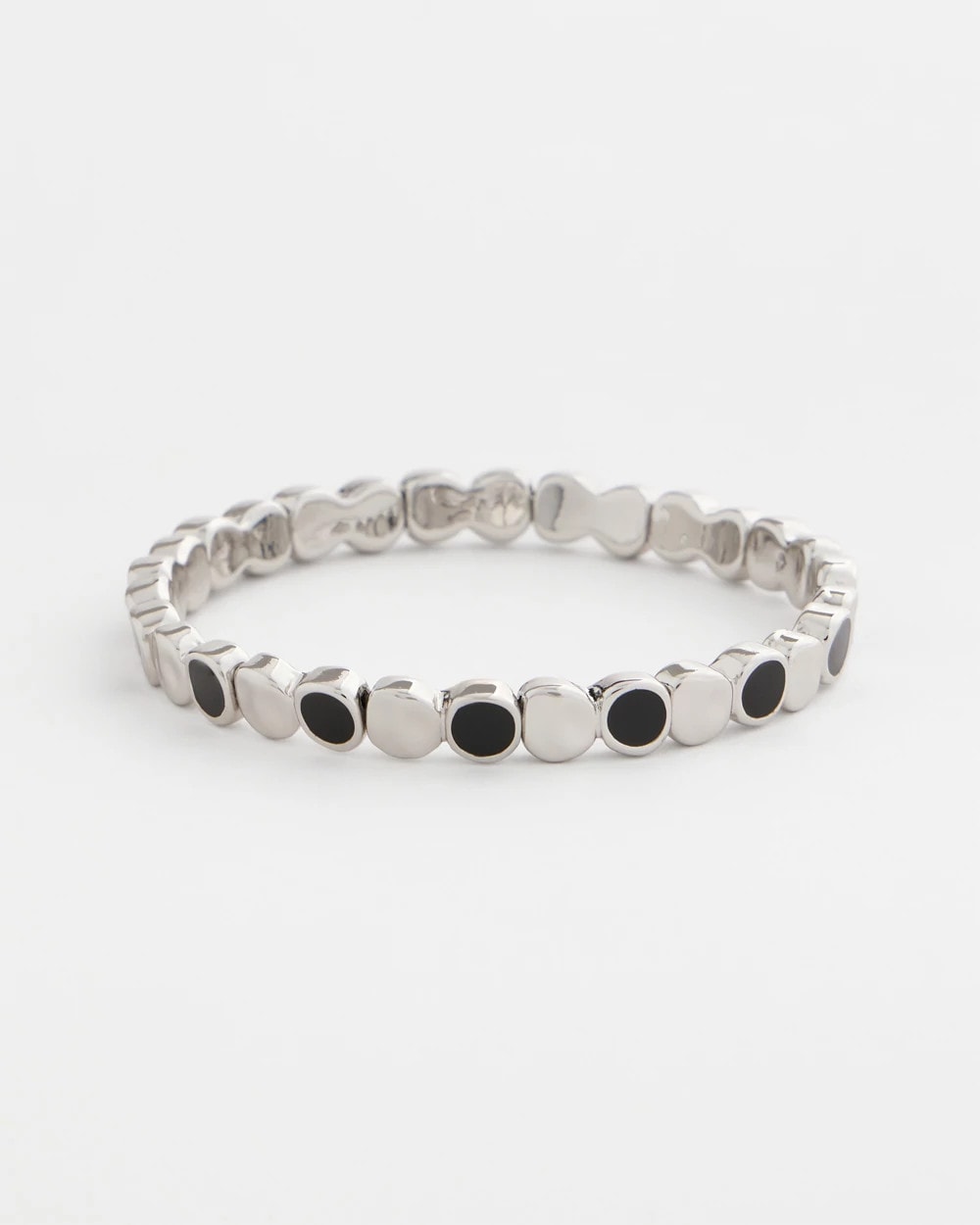 Chico's Exclusive | Black Mini Circle Stretch Bracelet