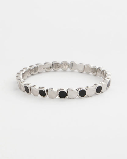 Chico's Exclusive | Black Mini Circle Stretch Bracelet