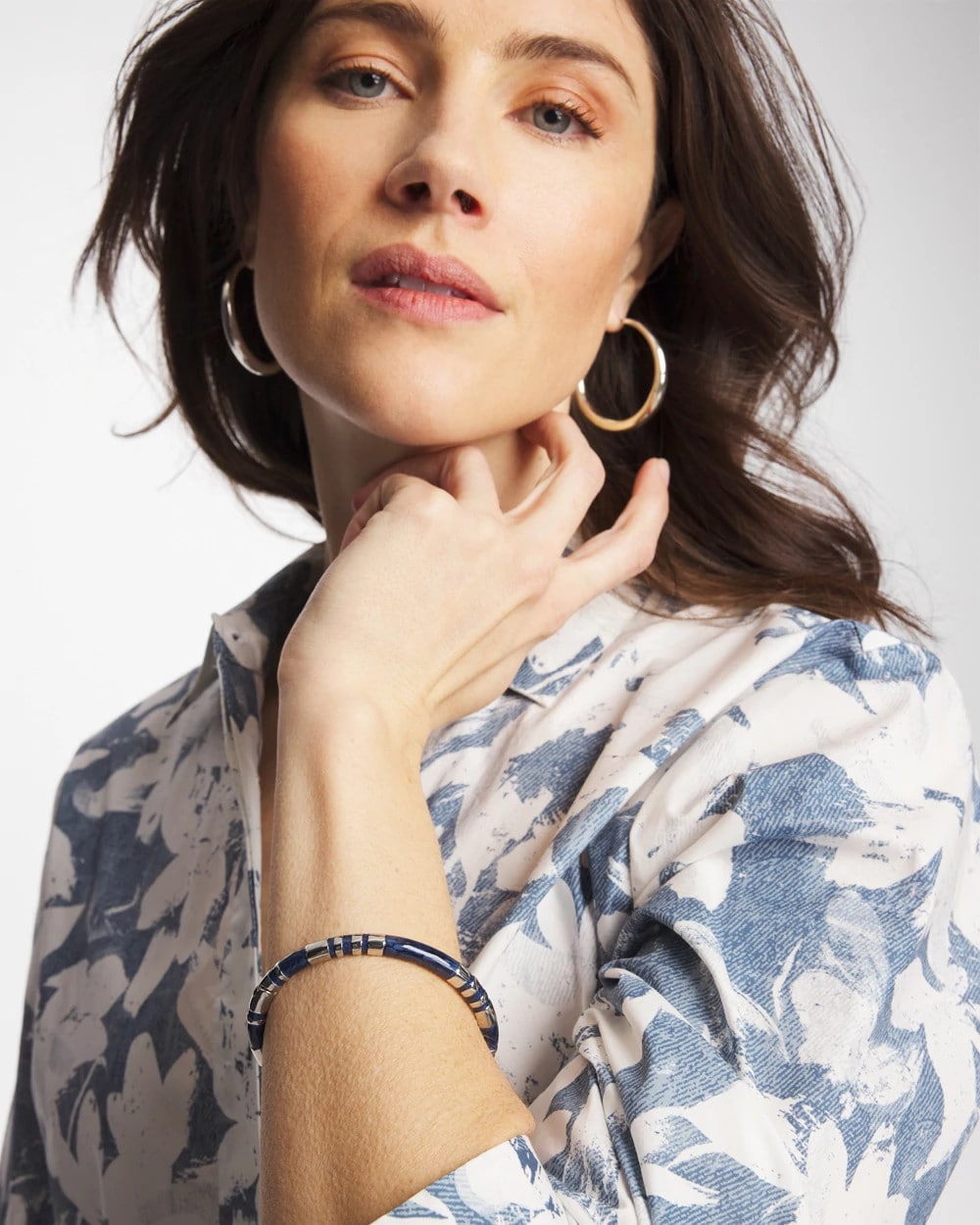 Chico's Great Value | Blue Enamel Hinge Bangle
