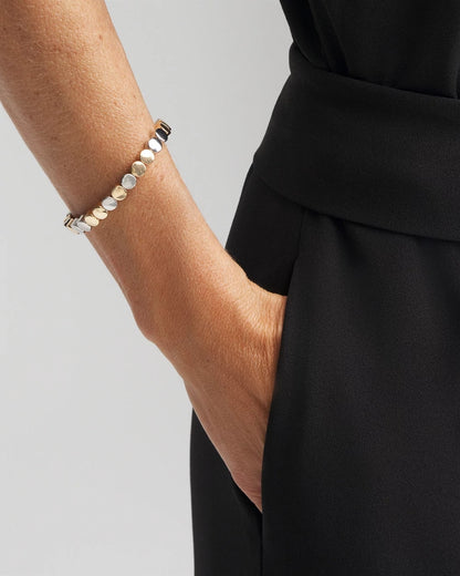 Chico's Trending | Silver & Gold Tone Round Stretch Bracelet