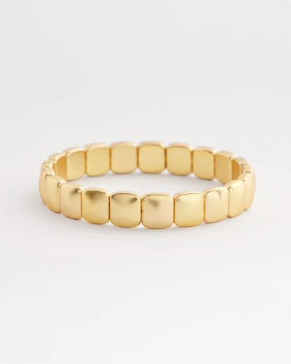 Chico's Deals | Golden Matte Square Stretch Bracelet