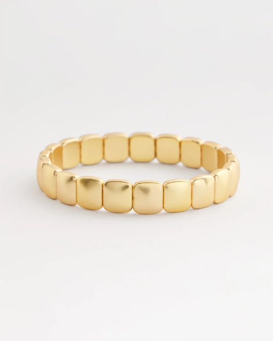 Chico's Deals | Golden Matte Square Stretch Bracelet