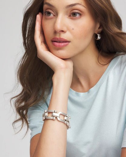 Chico's Discount | Silvertone Link Chain Bracelet