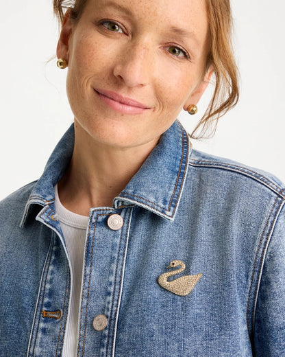 Chico's Smart Buy | Sparkling Swan Brooch
