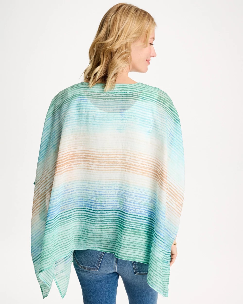 Chico's Essential | Ombre Coastal Printed Poncho