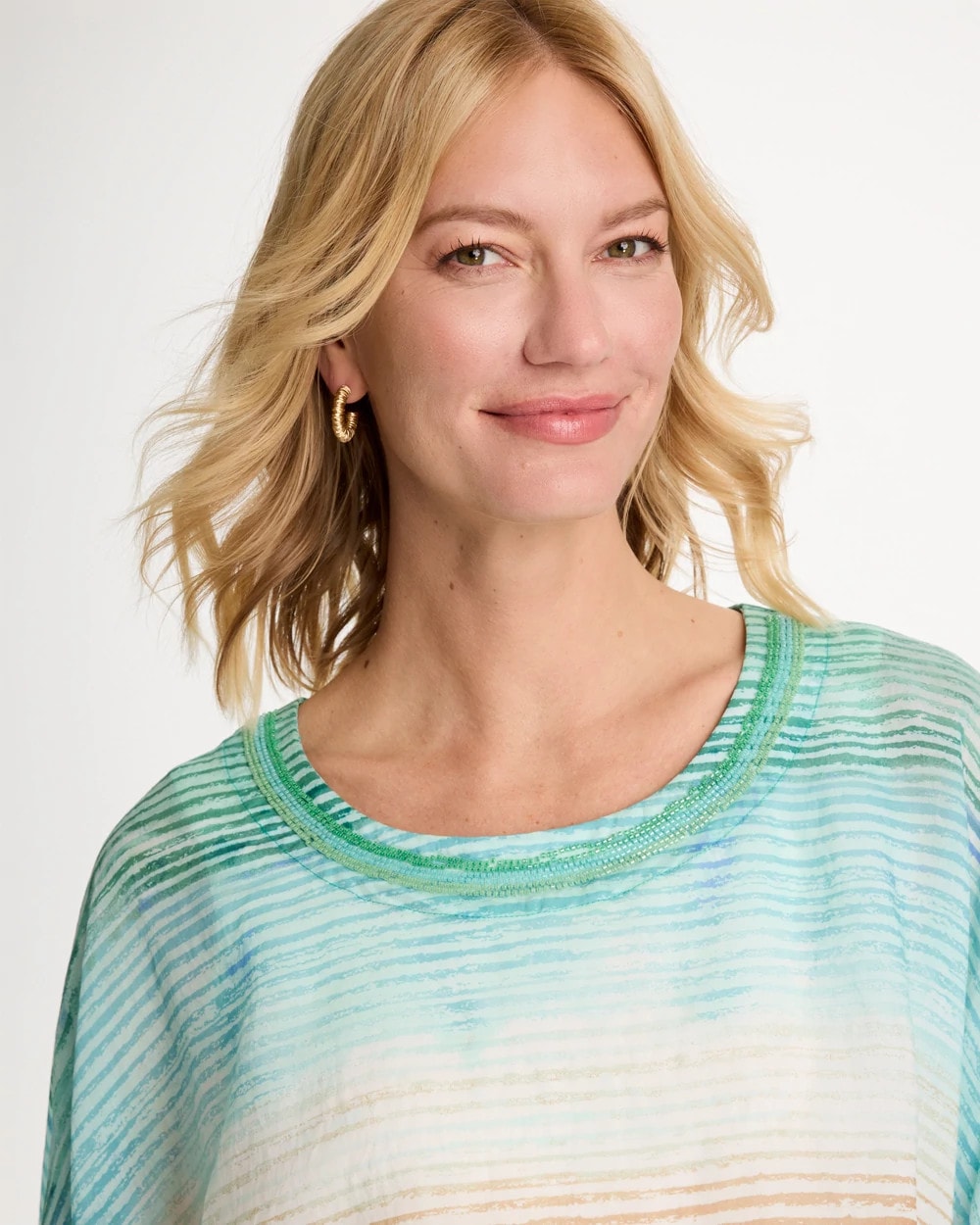 Chico's Essential | Ombre Coastal Printed Poncho