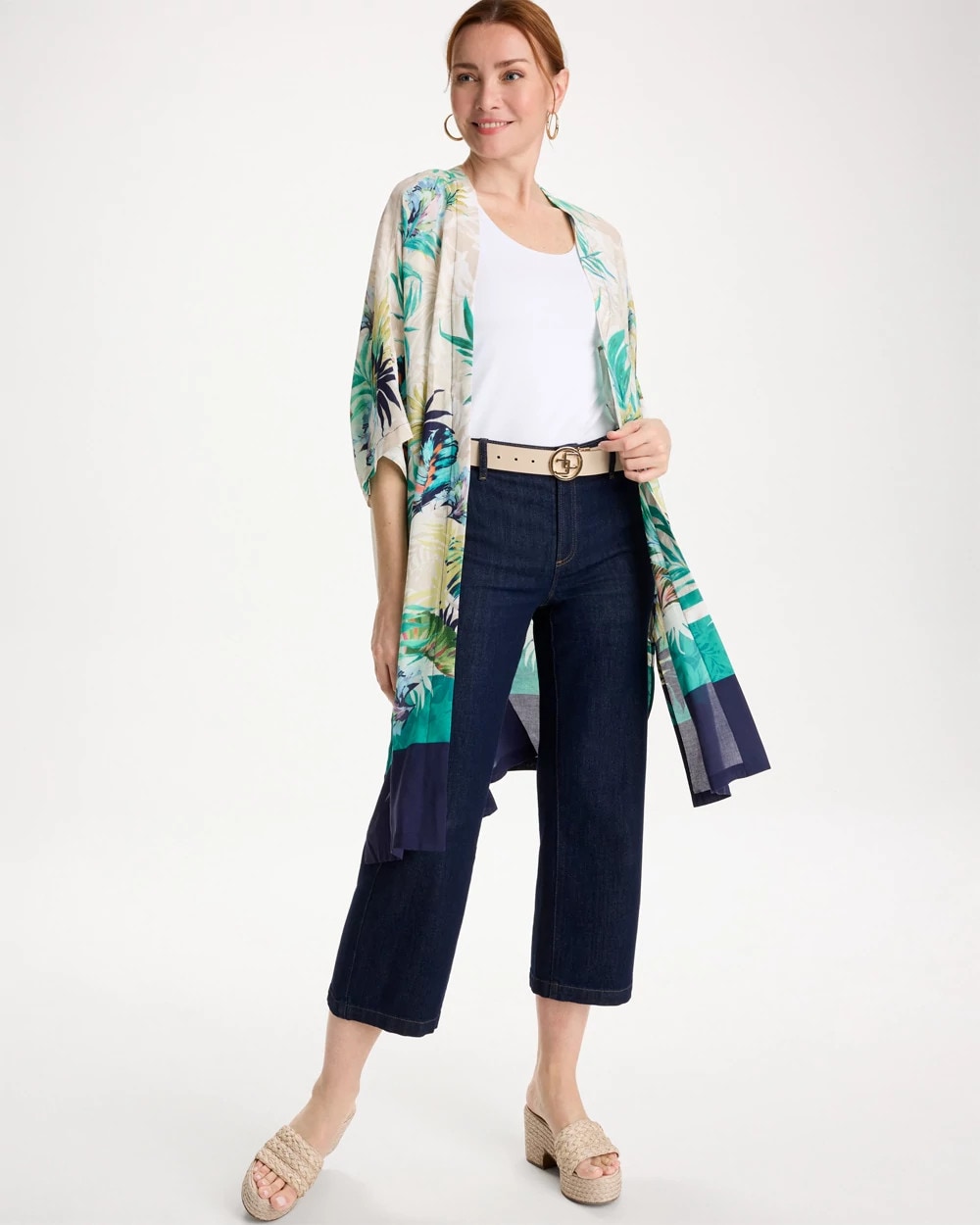 Chico's Recommended | Printed Smocked Long Kimono