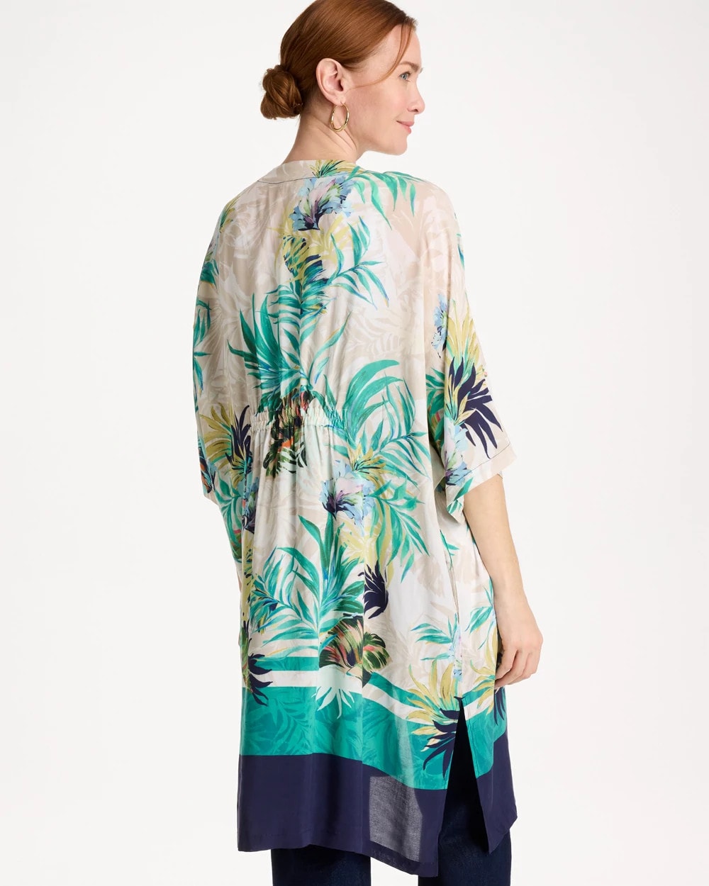 Chico's Recommended | Printed Smocked Long Kimono