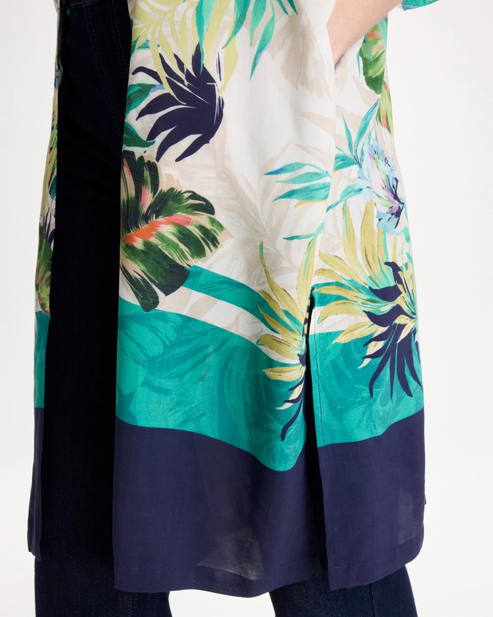 Chico's Recommended | Printed Smocked Long Kimono