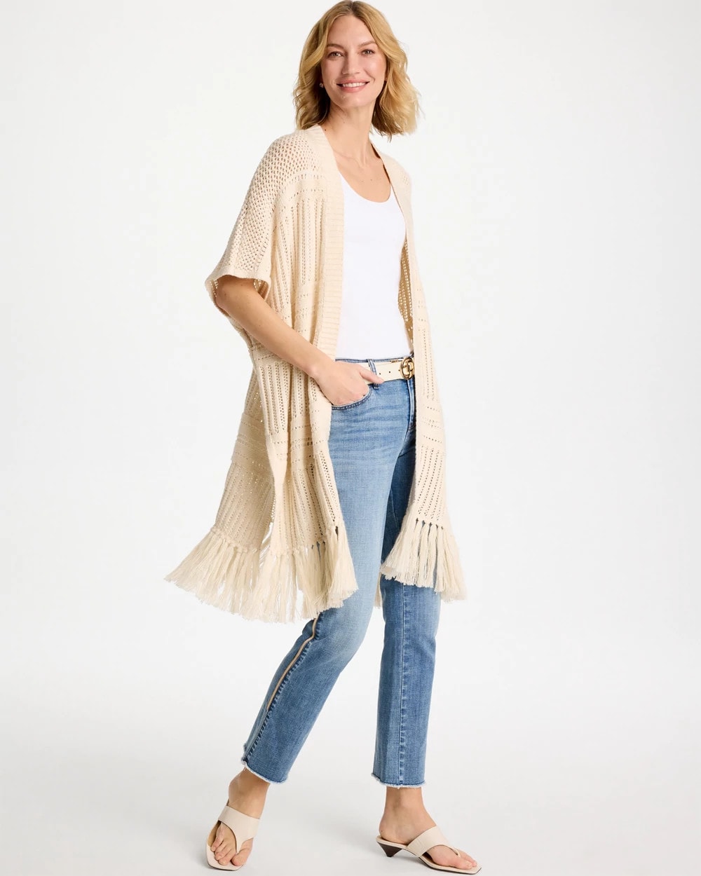 Chico's Quality | Long Knit Fringe Ruana