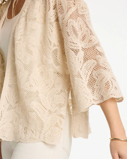Chico's Hot Sale | Short Crochet Lace Kimono