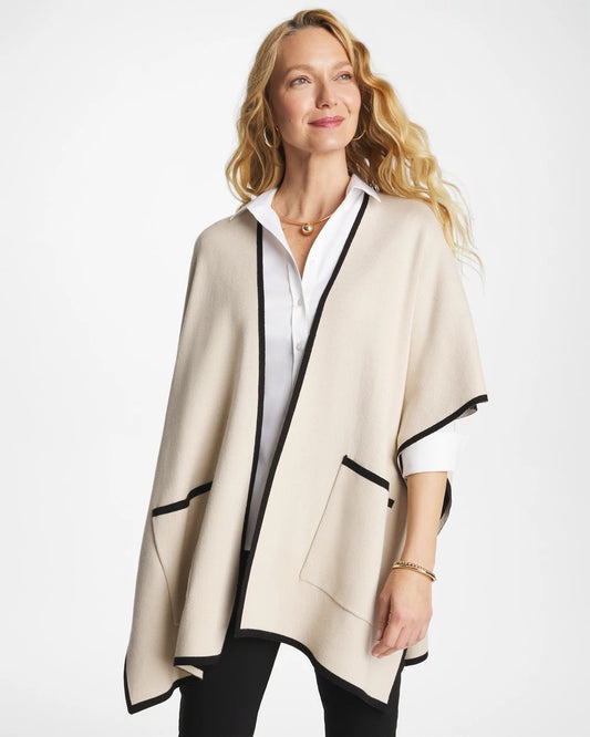 Chico's Signature | Tipped Tulip Patch Pocket Ruana